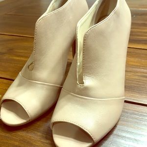 Nine West peep toe nude bootie